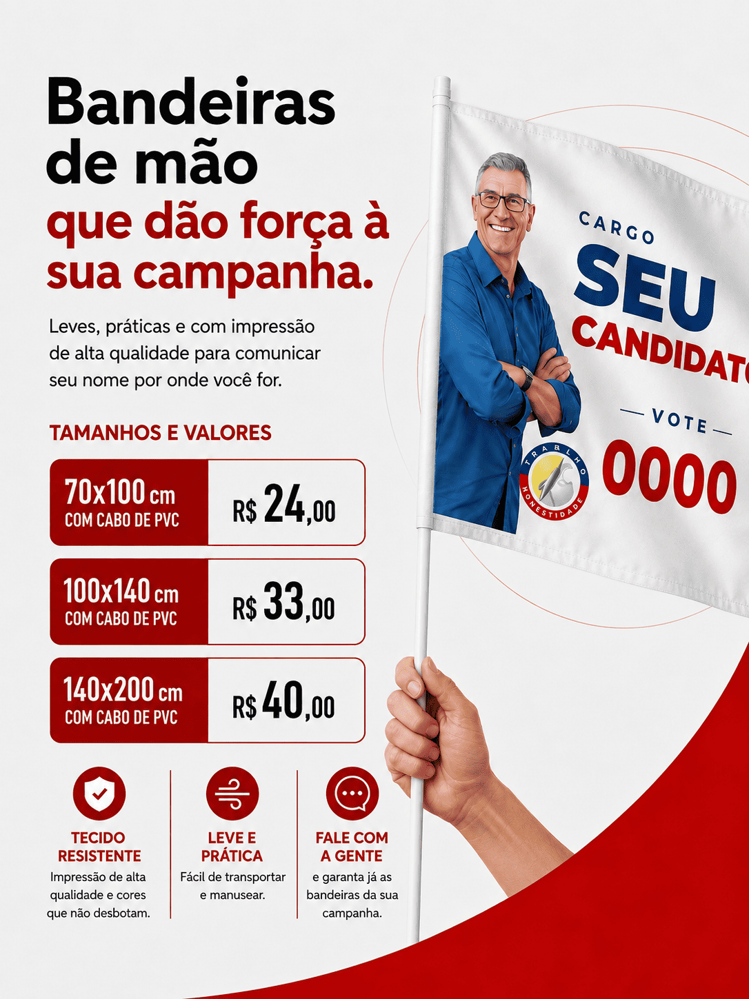 Bandeira para campanha politica